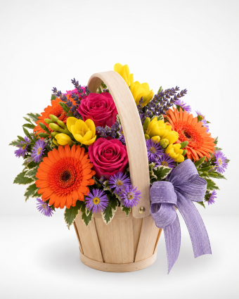 Elegant Rustic Basket Bouquet