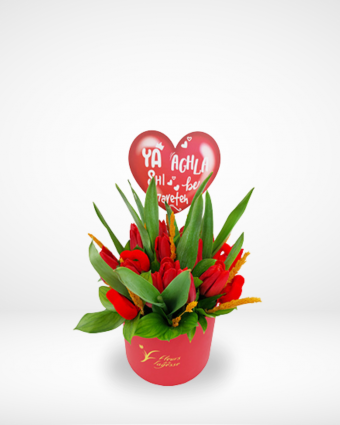 Red Tulips In A Box