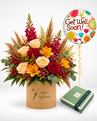 Get Well Soon Floral Gift Set