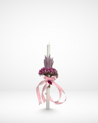 Pink Flower Candle