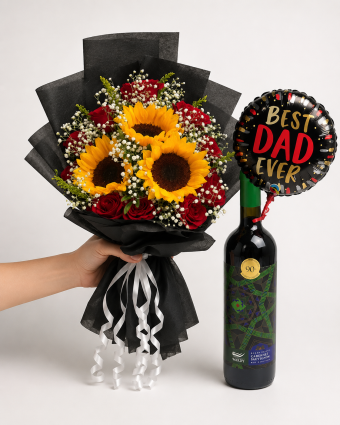 Best Dad Sunflower Gift