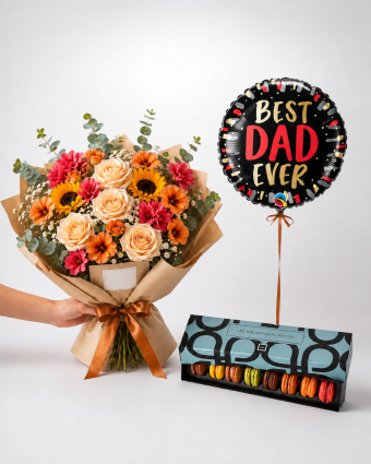 Best Dad Floral & Chocolate