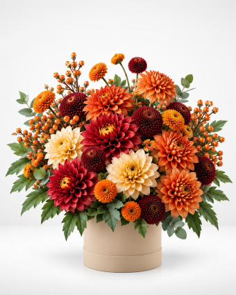 Golden Autumn Dahlias